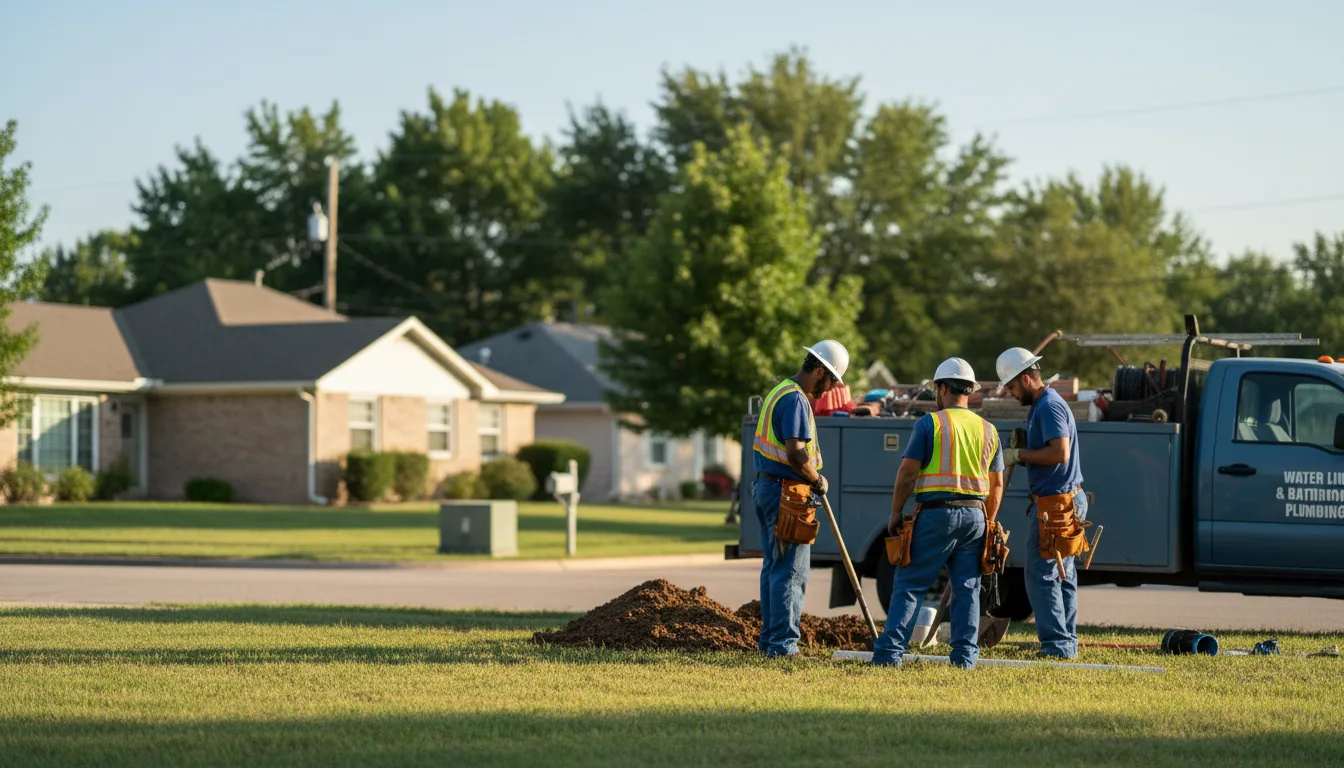 Residential water line and bathroom plumbing service in Winchester, AR